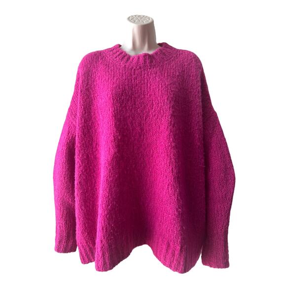 Isabel Marant Étoile Pink Alpaca Wool Blend Oversized Sweater, Size S/ 36 - Picture 6 of 15